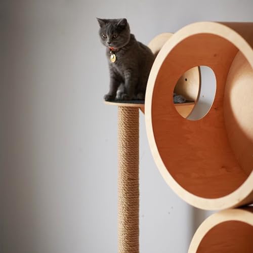 Rascador de pared para gato con estante y sisal 120 cm miniatura 2