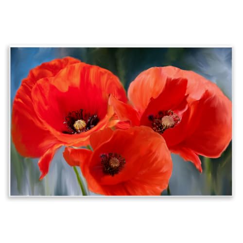 Stupell Industries 'Bold Red Poppy Flower Trio'| Wall Plaque Art