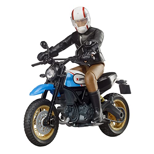 Bruder 63051 Ducati Scrambler Desert Sled Motorcycle Bike With Driver Figurine And Accessories (Color May Vary) For Unisex-Children #TOP2