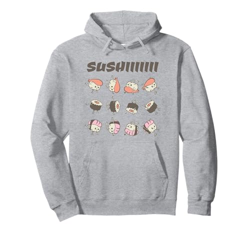 Lindo Sushi Kawaii Dibujos Animados Divertidos Anime Japonés Sudadera con Capucha