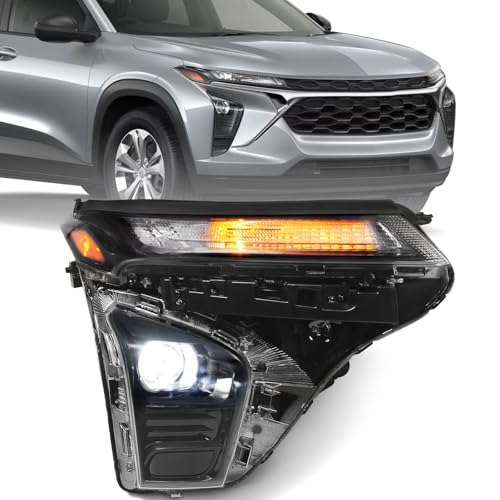 Image of Huray Right Headlight Assembly Fit for Chevy Trax LS/1RS 2024 2025 RH w/o LED DRL Projector Headlamp OE Factory Head Light Replacement for GM2503552 42907056 Passenger Side