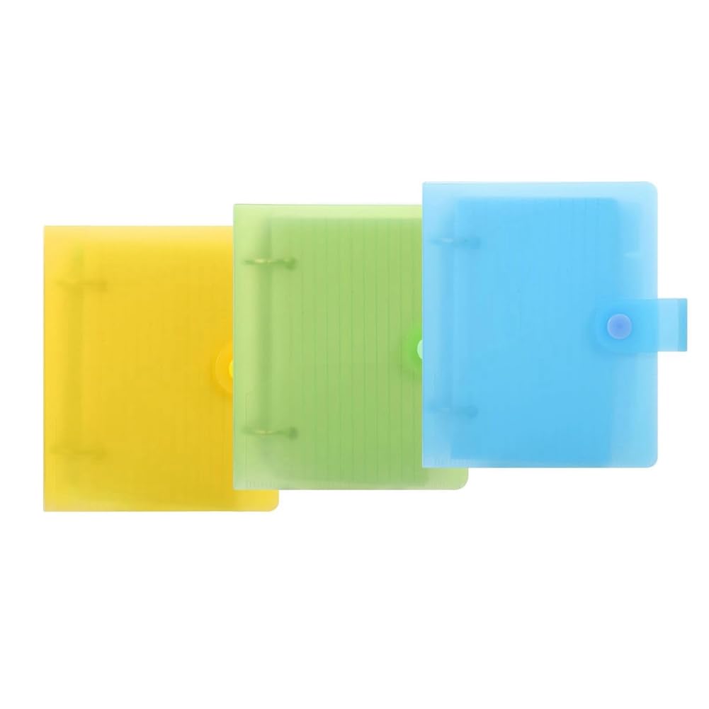 Arivend 3 Pack 3x5 Index Card Holder with Dividers, 60 Sheets Each, 3 Color Index Card Organizer Binder Notebook
