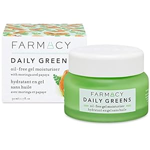 Farmacy Daily Greens Oil Free Gel Face Moisturizer – Daily Facial Moisturizing Cream with Hyaluronic Acid – New Fragrance-Free Formula