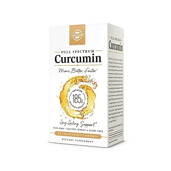 Solgar-Full-Spectrum-Curcumin-Liquid-Extract-105-Softgels-Faster-Absorption-Brain-Joint-Immune-Health-Long-Lasting-Support-Non-GMO-Gluten-Free-Dairy-Free-105-Servings Solgar Full Spectrum Curcumin - 105 LiCaps - Superior Absorption - Brain, Joint & Immune Health - Vegan, Gluten Free, Non-GMO, Dairy Free - 105 Servings