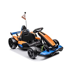 Electric Go Kart Drift Kit, 24V Licensed Mclaren Battery Powered Ride On Toy Race Pedal Gokart with 2 Speeds, Sound…