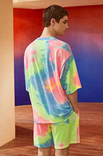 Image of DHRUVI TRENDZ Co Ord Set for Men | Trendy Night Dress for Boys | T-Shirt and Shorts Combo for Lounge | Stylish Summer and Travel Wear | Men's Matching Two-Piece for Vacation