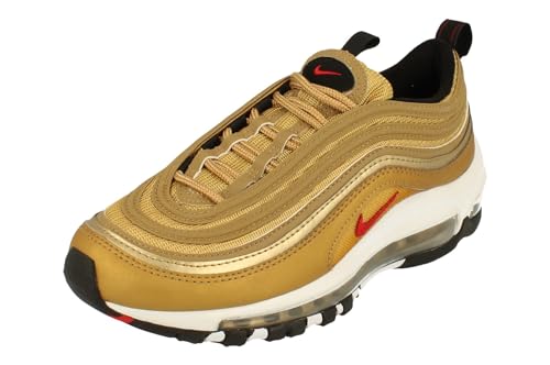 Nike Air Max 97 QS GS Running Trainers 918890 Sneakers Schuhe (UK 3 US 3.5Y EU 35.5, metallic Gold Varsity red 700)