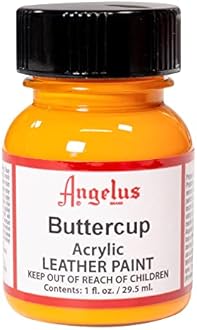 Angelus Acrylic Leather Paint, 1 Fl Oz (Pack of 1), Buttercup