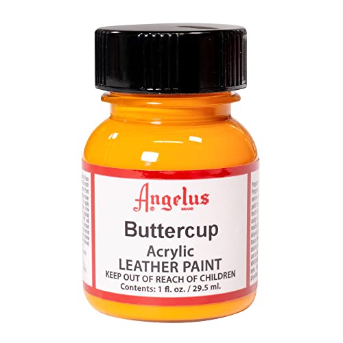 Angelus Acrylic Leather Paint, 1 Fl Oz (Pack of 1), Buttercup