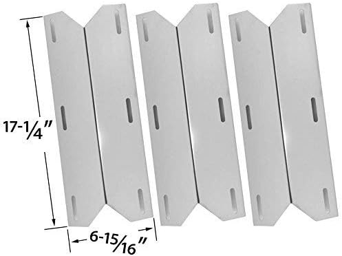 Grill Parts Zone 3 Pack Heat Shield for Charmglow, Costco Kirkland 720-0432, Nexgrill, Sterling Forge 720-0016, Chateau 720-0058, Courtyard 720-0016 and The Classic 720-0083-04R Model Grills