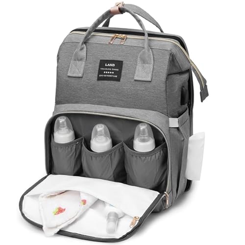 Nastopee Zaino Fasciatoio per Neonato – Elegante, con Piano Fasciatoio Portatile – Multifunzione – Impermeabile – Capienza Ampia – Per Uscite