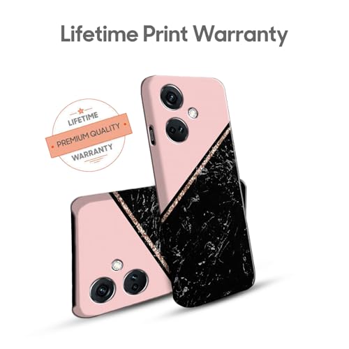 Image of COLORflow Back Cover Compatible with OnePlus Nord CE 3 5G | Beautiful Black Pink Marble | Designer Printed Hard CASE Bumper Back Cover Compatible with OnePlus Nord CE 3 5G
