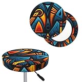 Tissu extensible : notre housse de tabouret est en tissu polyester de haute qualité, intérieur : éponge de haute qualité, avec une bonne élasticité et flexibilité, élastique à utiliser, empêche les plis et maintient une belle apparence. Le tapis antidérapant maintiendra le coussin de chaise en place et ne bouge pas pendant l'utilisation.