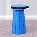 Tragbarer Klapphocker, ZVO Camping Hocker Faltbar Höhenverstellbar einziehbarer, Tragfähigkeit 250kg, Leichte Campingstuhl Mini Teleskophocker für Outdoor Garten Camping Angeln BBQ | Blau