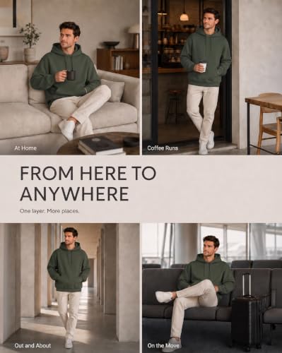 Image of NOBERO Oversized Solid Hooded Sweatshirt for Men | Oversized Hoodie for Men | Hooded Pullover | Cotton Rich Printed Hoodie 280 GSM Fleece