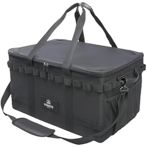 YOGOTO キャンプ ソフトコンテナ 収納ボックス ギアボックス ツールボックス 36L 60L トランク収納 大容量 車載収納 ソロ用 底面防水 仕切り付き 折り畳み式 工具バッグ メッシュポケット付き デージーチェーン付き ショ...