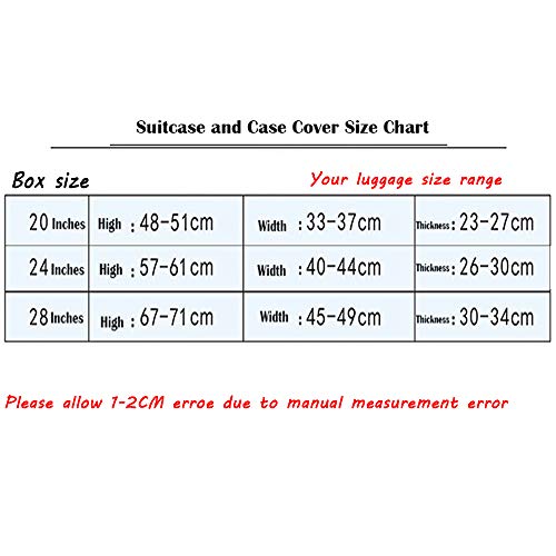 Clear Suitcase Cover PVC Protectors 20/24/28 Inch Luggage Cover for Wheeled Suitcase (28''(18.9''L x 12.6''W x 26.4''H))3