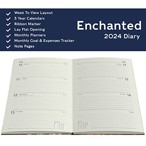 Collins Enchanted 2024 Diary Pocket Week To View Diary, Lifestyle Planner and Organiser for Office Work, Personal and Home - Image 3