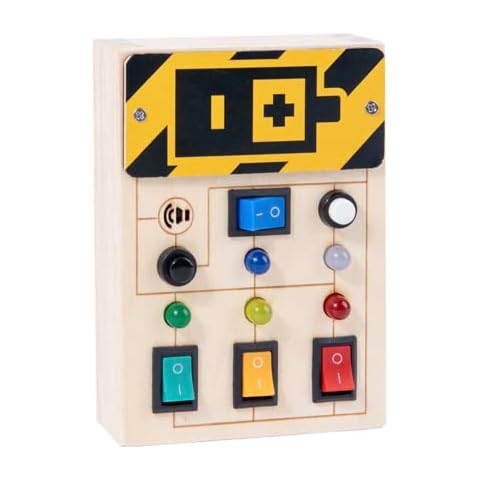 vellichor Montessori Busy BoardKids & Toddlers | Baby Activity Board | Toddler Sensory Toy | Fun & Educational | LED Lights & Sounds | Buttons Table Switch Play GameYoung Children | Activities Cover