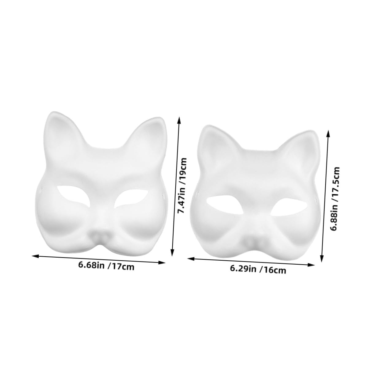 Hohopeti 16 Maschere Vuote da Decorare in Pulp e Volpe Maschere DIY per Halloween e Feste Tema Facili da Dipingere e Personalizzare per Adulti