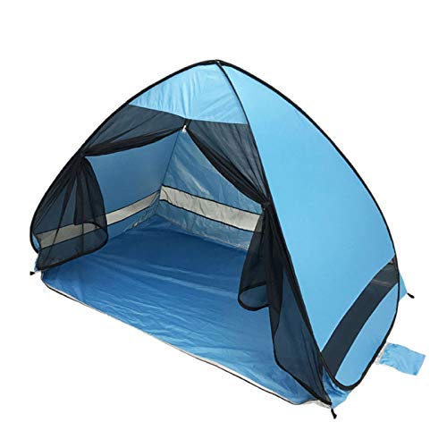 Tente anti-plage portable avec rideau en maille pour stopper le vent, le sable et les insectes