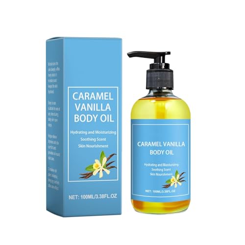 Aceite corporal vainilla caramelo, aceite corporal vainilla, fragancias aceite corporal, fragancias aceite corporal vainilla caramelo, aceite corporal con aroma a vainilla para la piel (1pcs)