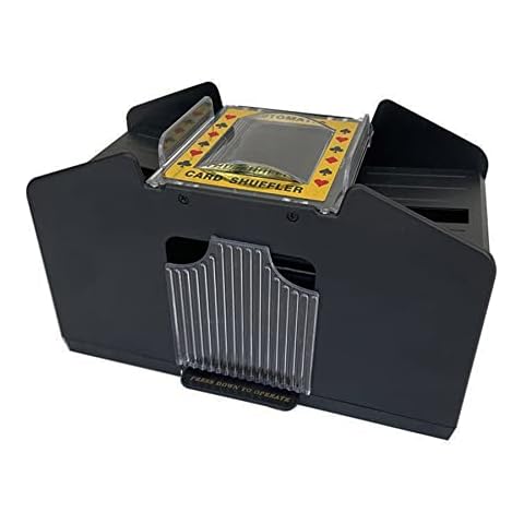 Card Shuffler 4 Deck, Hczswsy Automatischer Kartenmischer, batteriebetriebene Mischmaschine für Poker/Spielkarten/Heimkartenspiele Cover