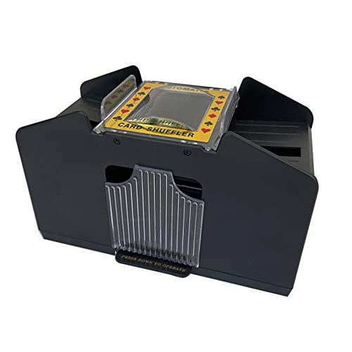 Card Shuffler 4 Deck, Hczswsy Automatischer Kartenmischer, batteriebetriebene Mischmaschine für Poker/Spielkarten/Heimkartenspiele Cover