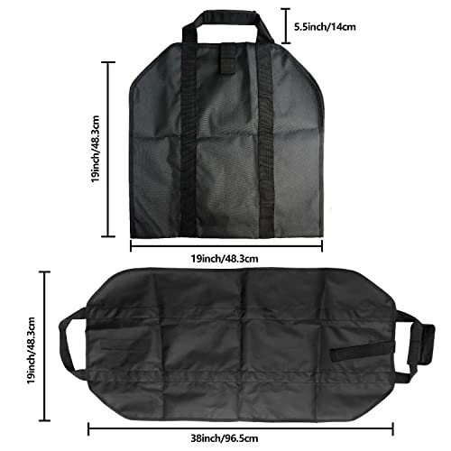 Joy-Tech Firewood Carrier, Fireplace Log Carrier Waterproof Canvas Log Carrier Tote Wood Carrying Bag For Firewood Foldable Wood Carrier Padded Handles,For Indoor Outdoor Fireplace Camping #TOP4