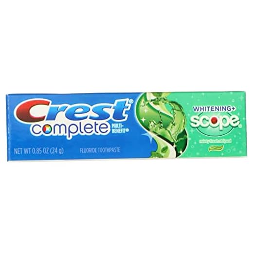 Crest Complete Whitening Plus Scope Minty Fresh Toothpaste, Travel Size, TSA Approved, 0.85 Ounce (Pack of 12)