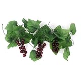 Ruilogod Vine 'uva artificiale Decorativa per la casa 7,9 ft verde