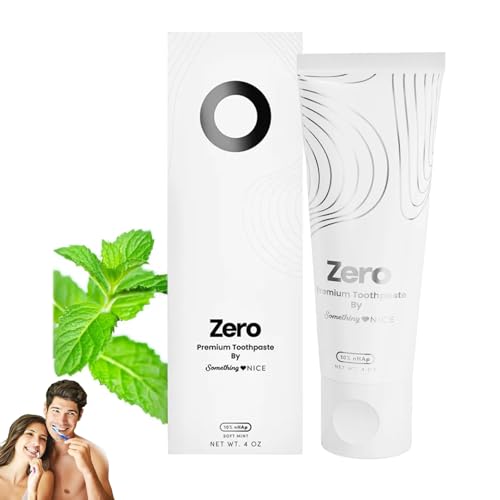 Pasta de dientes Zero con 10% de nanohidroxiapatita para una protección avanzada del esmalte, pasta de dientes con nanohidroxiapatita de 4 oz, pasta de dientes sin flúor para dientes sensibles (1pcs)