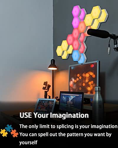 Hexagon Lights, Touch-sensitive Hexagon Wall Lights with Remote and USB Power Supply - image 4