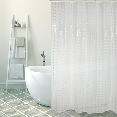MSV PVC shower curtain Bristol White 180 x 200 cm, W 70.9" x L 78.7" (1 Panels)