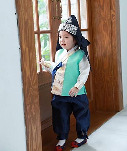 Hanbok Boy Baby Korea Traditional Clothing First Birthday Dohl Dolbok 1-8 Ages Party Ceremony (1 Age)