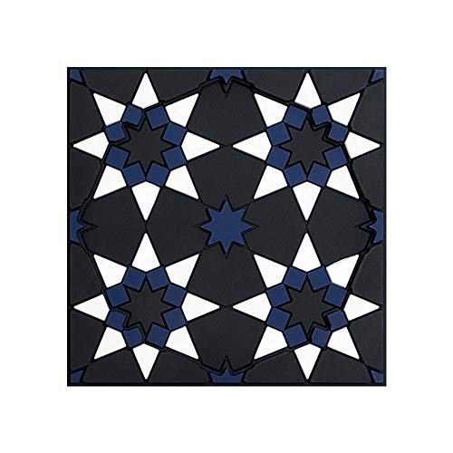 Posavasos de Silicona en Óptica 3D Kaokab en Blanco y Negro Oriental 11 x 11cm Cover