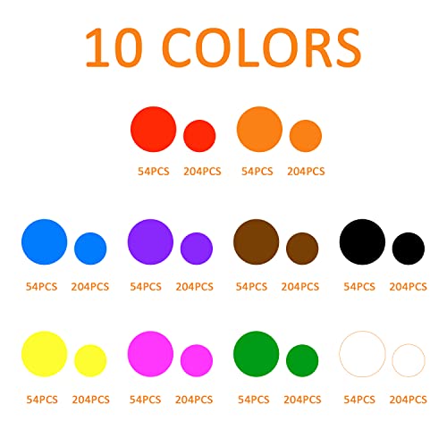 2580pcs 20pcs etichette di punti di colore