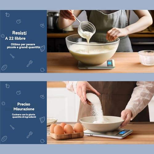 Báscula de cocina digital y recargable con alta precisión para repostería casera 5
