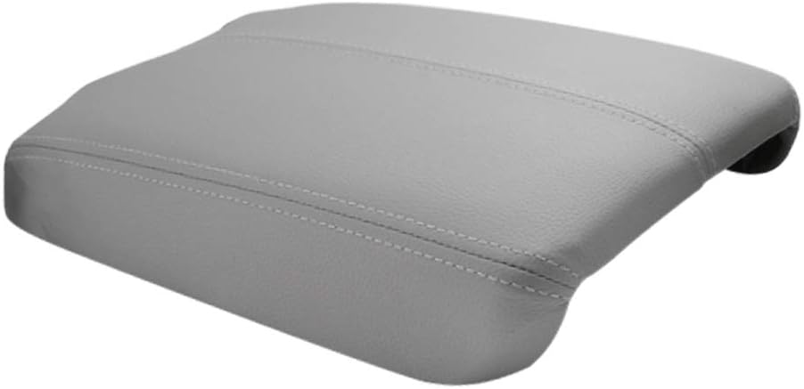 A ABIGAIL Center Console Armrest Cover Repacement Compatible with 2008 2009 2010 2011 2012 Honda Accord Auto Leather Suture Console Lid Cover Replacement (Gray)