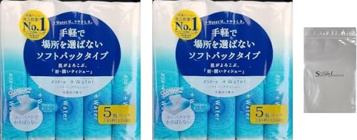 エリエール ティッシュ プラスウォーター(+Water) ソフトパック 120組（240枚）×5パック 2セット ロゴ袋付き