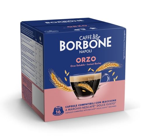 Caffè Borbone Cebada Soluble - 64 cápsulas (4 envases de 16) - Compatibles con las máquinas Nescafé Dolce Gusto