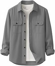 DEELMO Men’s Stylish Cotton Blend Casual Shirt || Full Sleeve Button-Down Shirt with Dual Flap Pockets || Comfortable Breathable Fabric || Perfect for Casual Office and Outing Wear