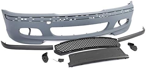 Front Bumper Kit for 99-05 3-Series E46 Clear Fog Lights Bezels M-Tech 2 Style
