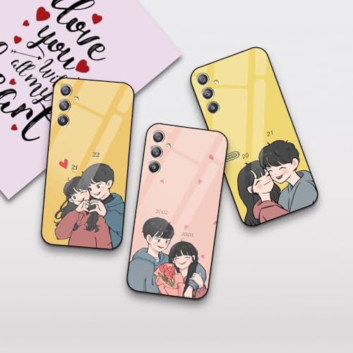 Image of COLORflow Back Cover Compatible with Samsung Galaxy A34 5G | Love Connection Couple Customized | Shockproof TPU Bumper with Camera Protection Back Cover Compatible with Samsung Galaxy A34 5G