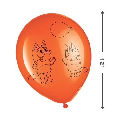 Image of Bluey-Inspired Multicolor Latex Balloons - 12 inch (6 Pcs) - Fun, Durable & Eco-Friendly Party Decorations for Kids' Celebrations & Events