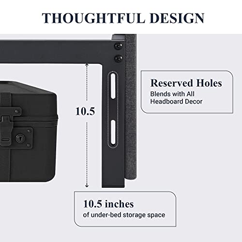Allewie AK-WDLSCTC002 Queen Size Platform Bed Frame With 3 Storage Drawers, Fabric Upholstered thumb #4