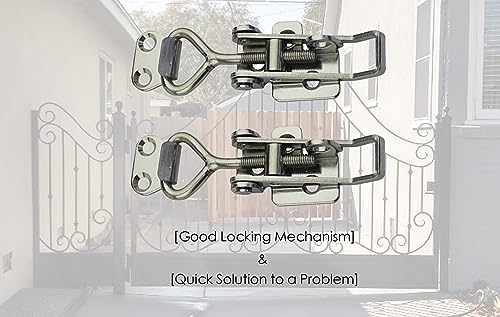 Syine Adjustable Buckle Cabinet Boxes Lever Handle Toggle Catch Latch Lock With Screws,2 Pcs thumb #5