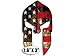 HARDHAT SIZED Spartan Helmet Shaped American Flag Sticker (gun molon usa)