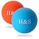 H&S Faszienball für Massage & Therapie – 2er-Set Harte Kleine Faszienkugeln – Lacrosse-Ball gegen Muskelverknotungen & Verspannungen an Hand & Fuß – Physio Ball Massage-Kugeln