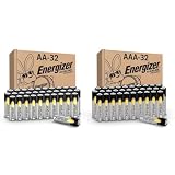 Energizer Alkaline Power AA and AAA Batteries, 64 Count, Variety Pack, 32 AA and 32 AAA Batteries